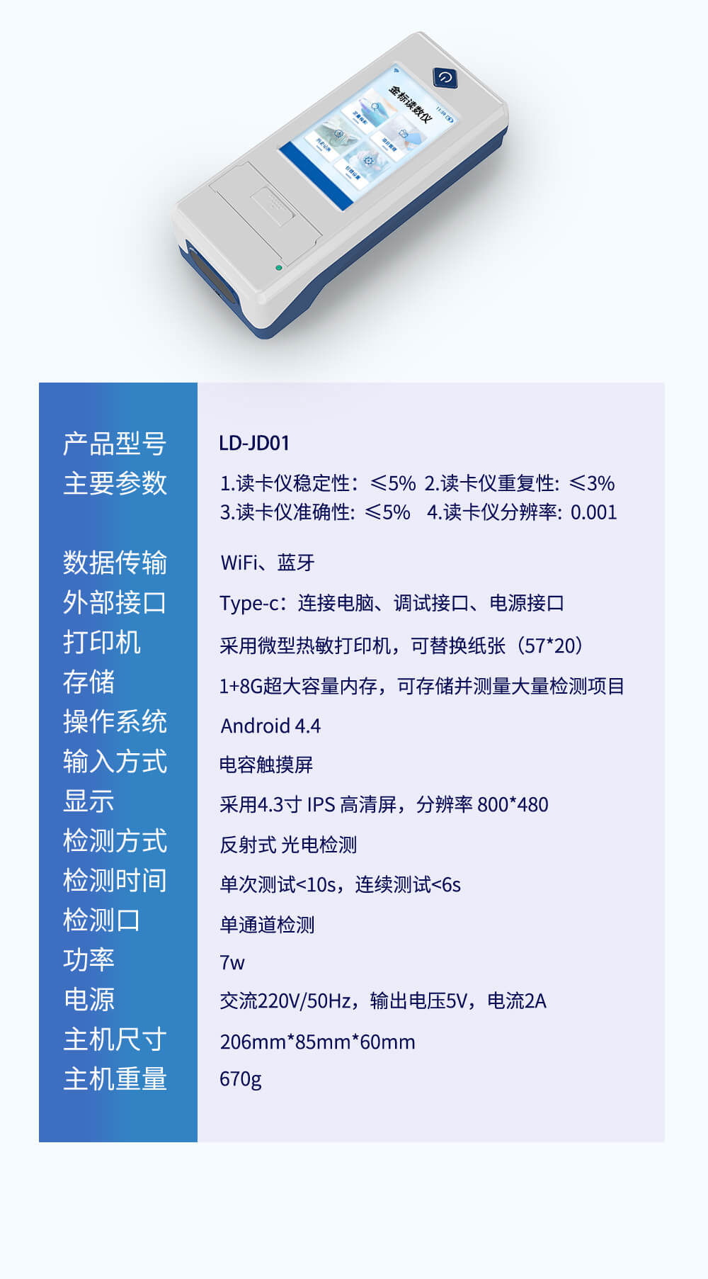 高精度金標(biāo)讀數(shù)儀